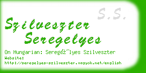 szilveszter seregelyes business card